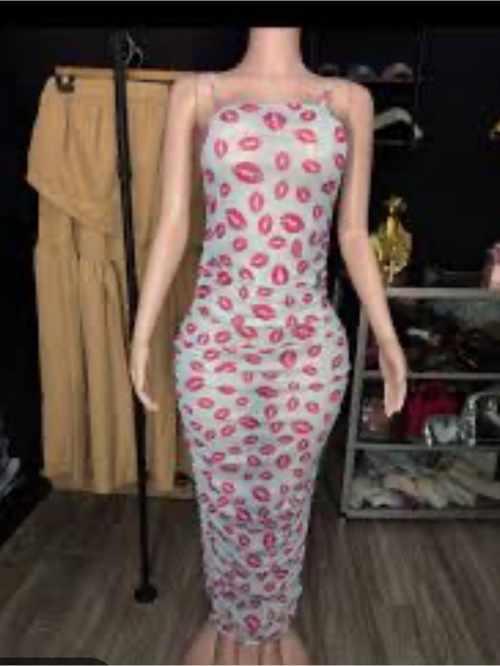 Cover up Dress Lips Print NWT